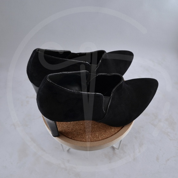 W 9.5M Black Leather Suede, Franco Sarto Booties - Picture 6 of 6